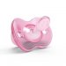 Nuvita, Zestaw 2 smoczków ortodontycznych w praktycznym pudełku różowy + transparentny