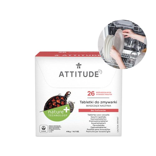 Attitude, Tabletki do zmywarki Rozpuszczalne saszetki (26 szt), 520 g