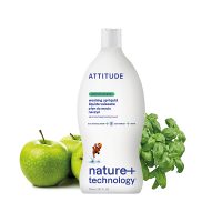 Attitude, Płyn do mycia naczyń, Zielone Jabłuszko i Bazylia (Green Apple i Basil), 700 ml
