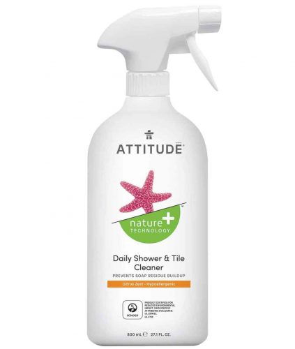 Attitude, Spray do czyszczenia kabiny prysznicowej o zapachu skórki cytrusowej, 800 ml