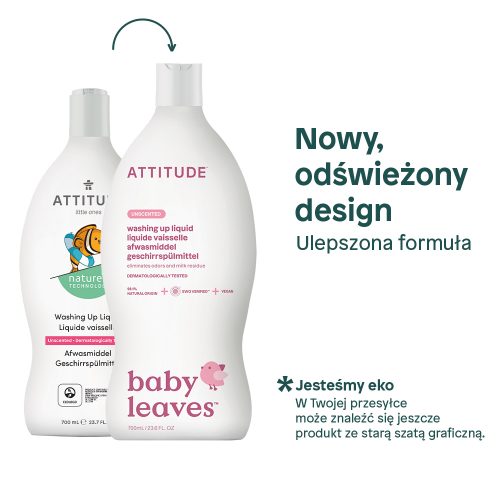 Attitude, Płyn do mycia butelek i akcesoriów dziecięcych, Bezzapachowy (fragrance free), 700 ml