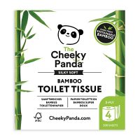 Cheeky Panda, Papier toaletowy trzywarstwowy, 4 rolki, 800 listków