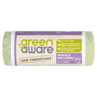 GreenAware, Kompostowalne worki na odpady spożywcze, 140L, 3 szt.