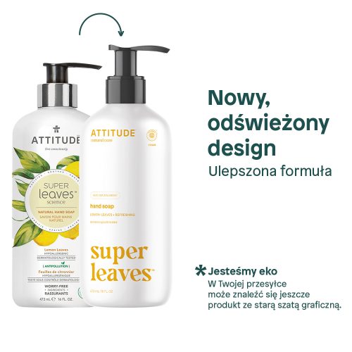 Attitude, Super Leaves, Mydło do rąk, Liście limonki, 473ml