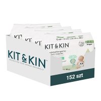 Kit and Kin, Biodegradowalne Pieluszki Jednorazowe 2 Midi (4-8kg), Myszka/Panda, 38 szt.x4 (KARTON)