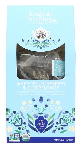 English Tea Shop, Herbata White Tea, Blueberry and Elder, 15 piramidek