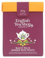 English Tea Shop, Herbata sypana, Black Tea and Ginger with Peach, 80 g