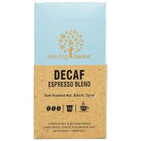 Moving Beans, Kawa bezkofeinowa w kapsułkach kompostowalnych Decaf Espresso Blend, 10 szt.