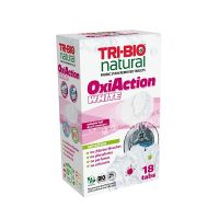 TRI-BIO, Tabletki do prania OXI ACTION WHITE, 18 szt