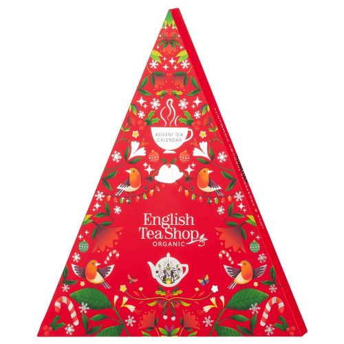 English Tea Shop, Herbata BIO Kalendarz Adwentowy Choinka Czerwona 13 smaków, 25 piramidek