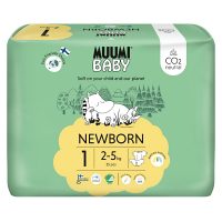 Muumi Baby, Pieluszki ekologiczne 1 Newborn (2-5kg), 25 szt.