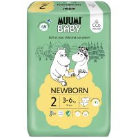 Muumi Baby, Pieluszki ekologiczne 2 Newborn (3-6kg), 58 szt.