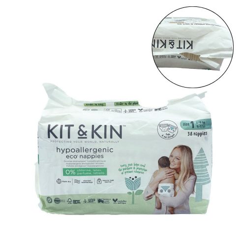 Kit and Kin, PROMOCJA 50%, Pieluszki Jednorazowe 1 Mini (2-5kg), Ship/Owl, 38 szt., ROZDARTE OPAKOWANIE