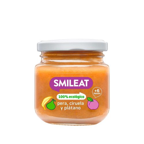 Smileat, BIO Deser z ekologicznymi gruszkami, śliwkami i bananami 6m+, 130g