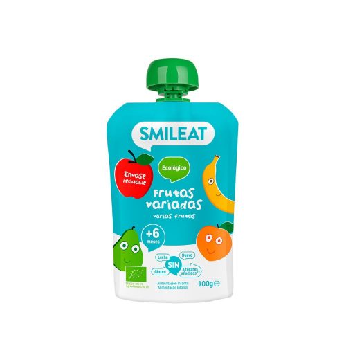 Smileat, BIO Mus ekologiczny wieloowocowy 6m+, 100g