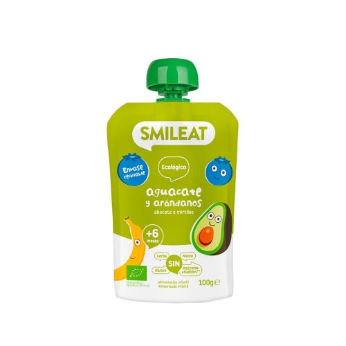 Smileat, BIO Mus z ekologicznymi jagodami i awokado 6m+, 100g