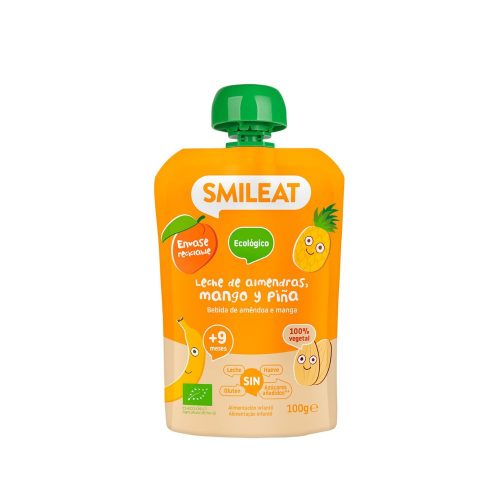 Smileat, BIO Mus z ekologicznymi migdałami, mango i ananasem 9m+, 100g