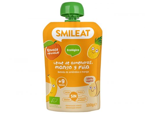 Smileat, BIO Mus z ekologicznymi migdałami, mango i ananasem, 100g