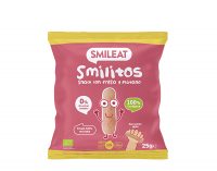 Smileat, BIO Smilitos, Ekologiczna przekąska kukurydziana o smaku truskawki i banana, 25g