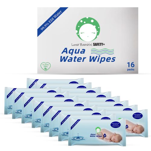 Luna Bambini, Chusteczki wodne Aqua Water Wipes, 50szt., KARTON 16 opakowań