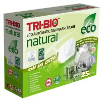 TRI-BIO, Ekologiczne Tabletki do Zmywarki All in One, 25 szt.