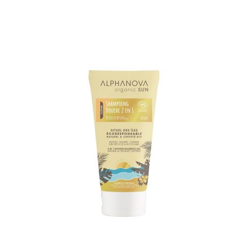 Alphanova Sun Beauty, Bio Szampon i żel 2w1 do ciała i włosów, 150 ml