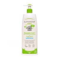 Alphanova Bebe, Organiczny Płyn do Kąpieli dla dzieci 3 w 1, 500 ml