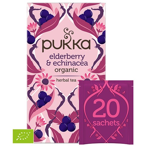 PUKKA, Elderberry i Echinacea, 20 saszetek